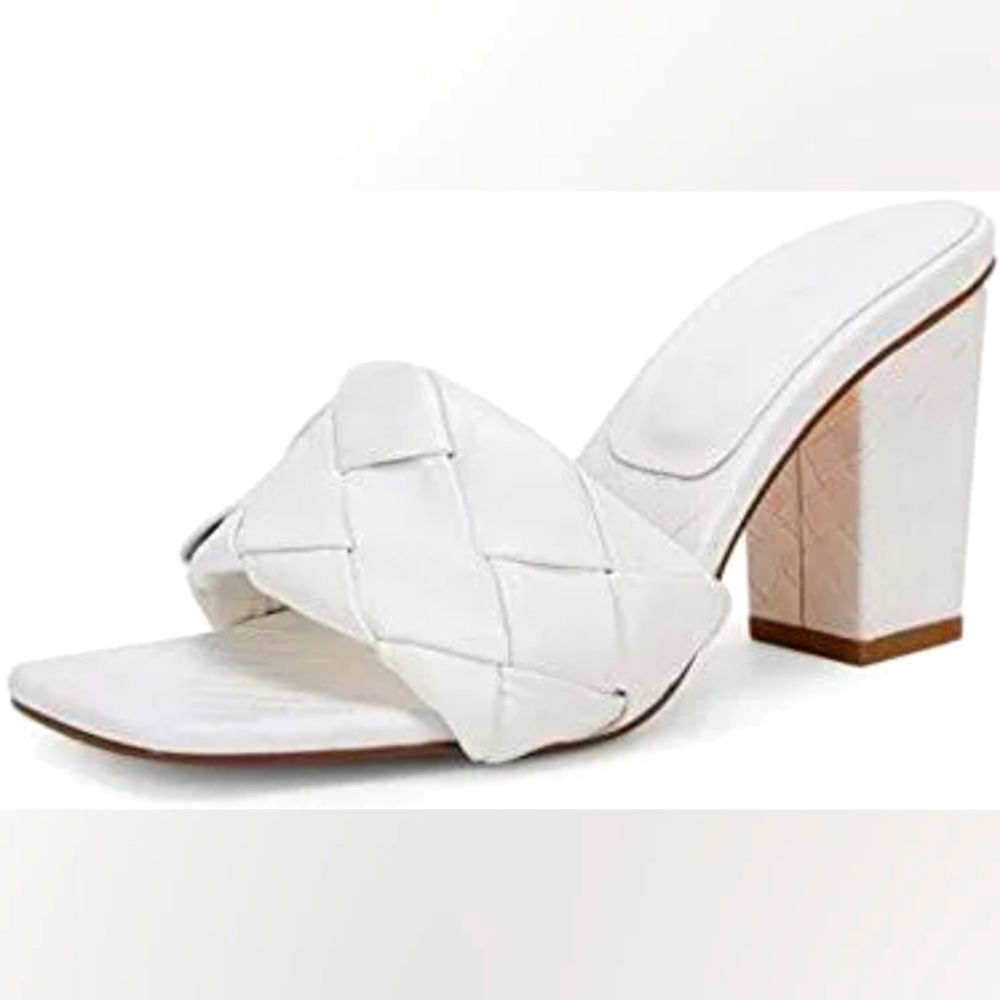 (56-4542) Rilista Women's Square Open Toe Heeled Sandals Sz 6.5